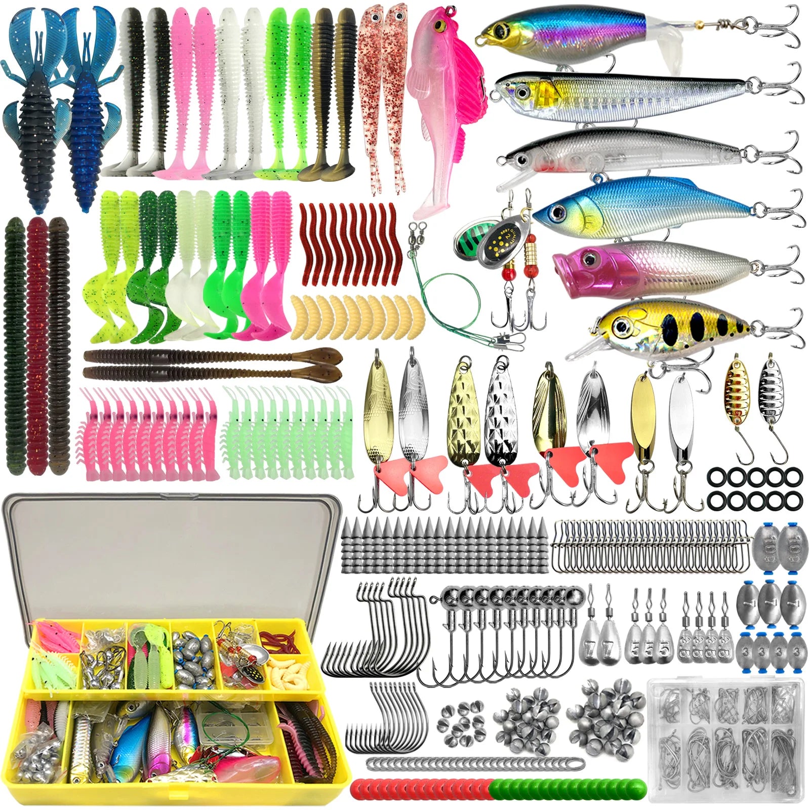 Coffre aux Trésors du Pêcheur – Kit Complet de Leurres (83 à 409 pièces)
