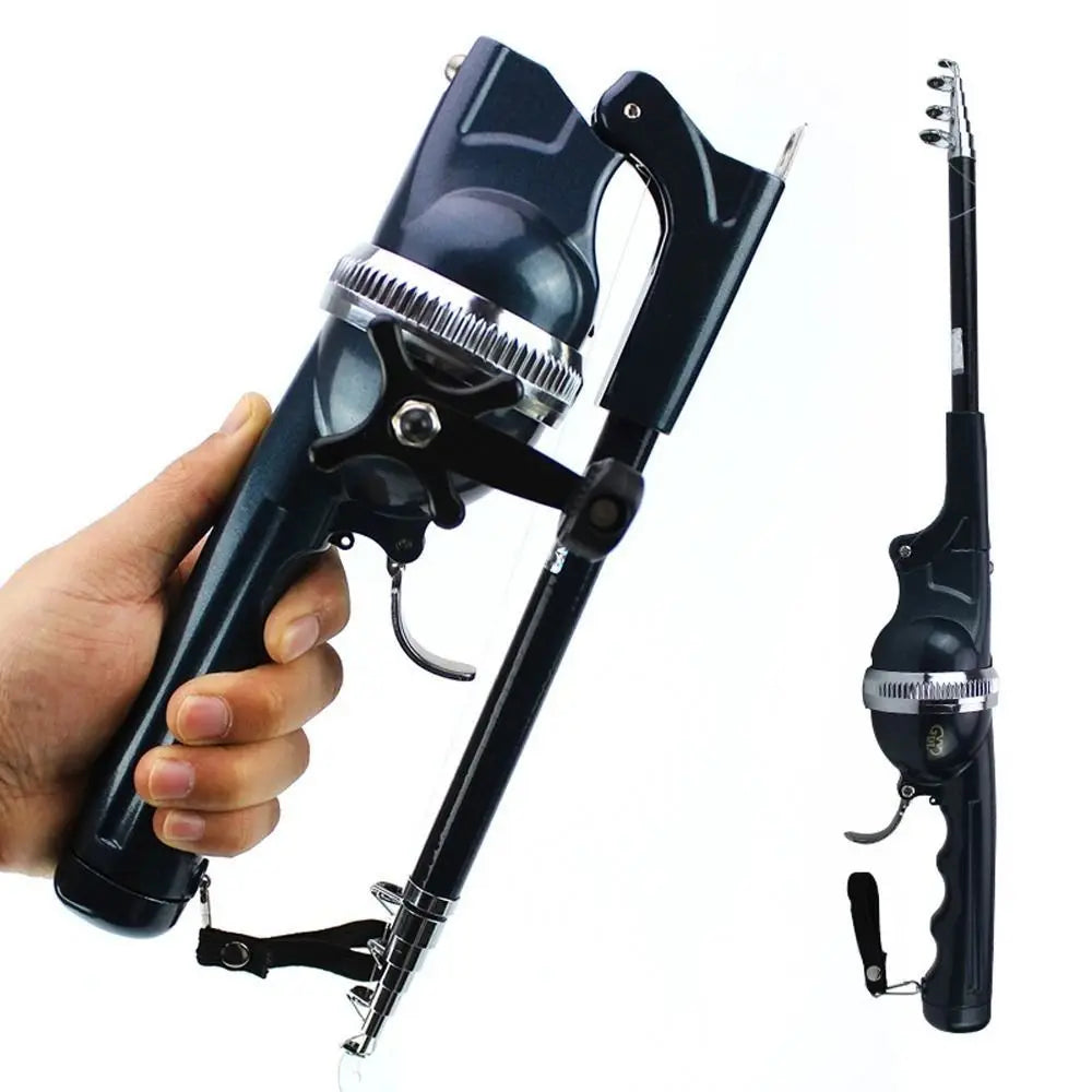 Canne à Pêche Télescopique 131 cm avec Moulinet et accessoires