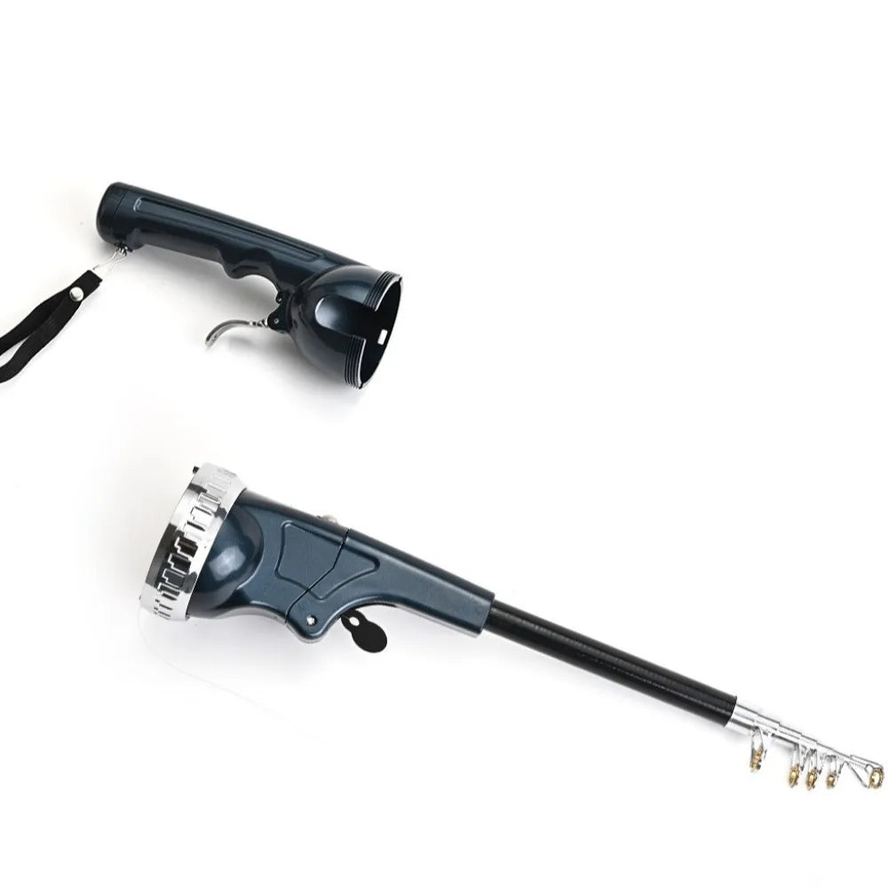 Canne à Pêche Télescopique 131 cm avec Moulinet et accessoires