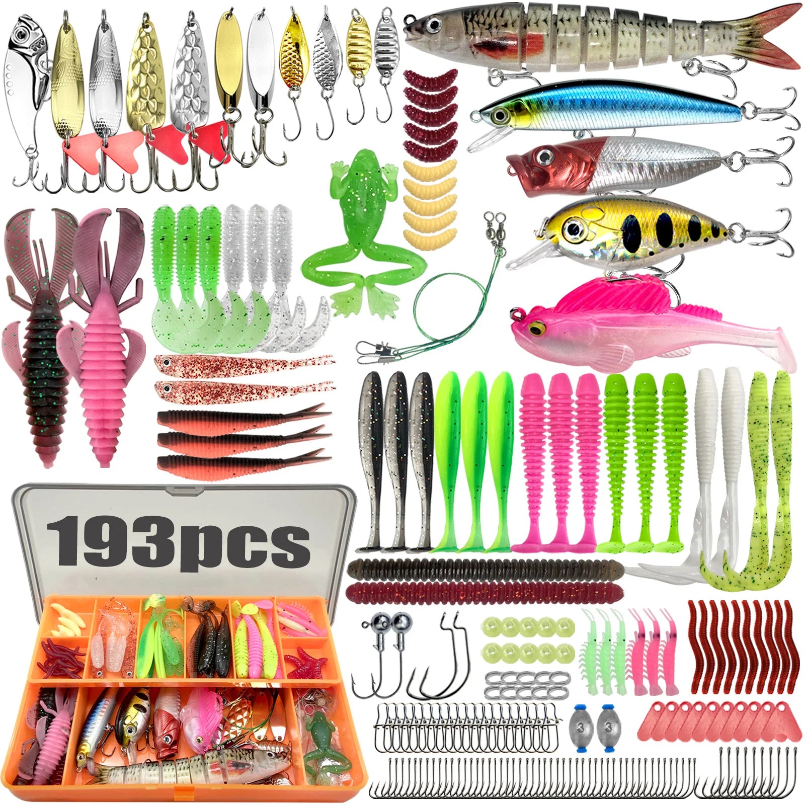 Coffre aux Trésors du Pêcheur – Kit Complet de Leurres (83 à 409 pièces)
